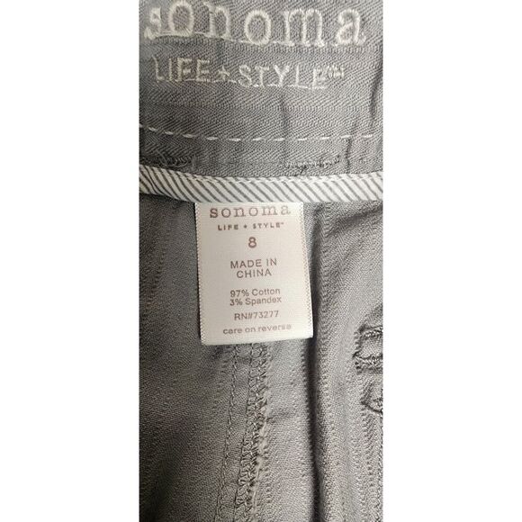 Sonoma Modern Fit Women's Bootcut Stretch Pants Size 8 Color Gray NWT - Picture 3 of 5